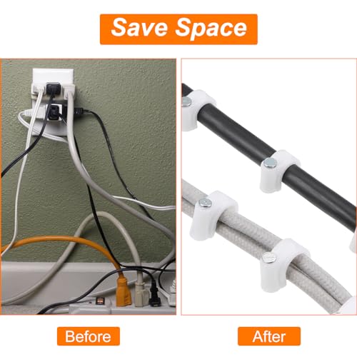 Clips de cable Ethernet de 7 mm con clavo de acero uxcell de alta resistencia 5