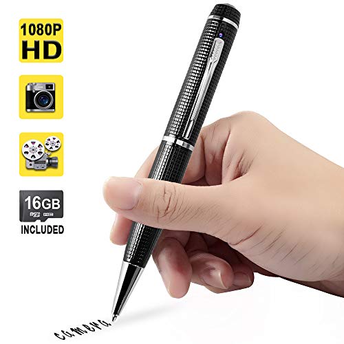 1080P HD Mini Hidden Camera Pen Spy Video Recorder Support Photo Taking, 16GB