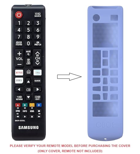 Image of OBOE Silicone Tv Remote Cover for Samsung Smart Tv Remote, F-Glow in Dark Blue
