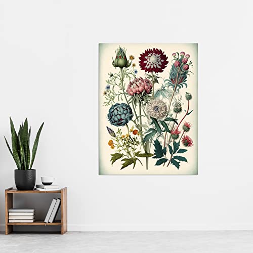 Artery8 Ernst Haeckel Style Vintage Botanical Plant Study Modern Watercolour Painting Illustration Extra Large XL Wall Art Poster Print - Image 2