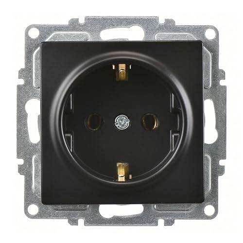 Visage Steckdose Unterputz Schwarz