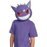 Disguise Pokemon Gengar Light Up Mask, Officially Licensed Halloween Costume Accessory for Kids and Adults, Unisize Ages 8+