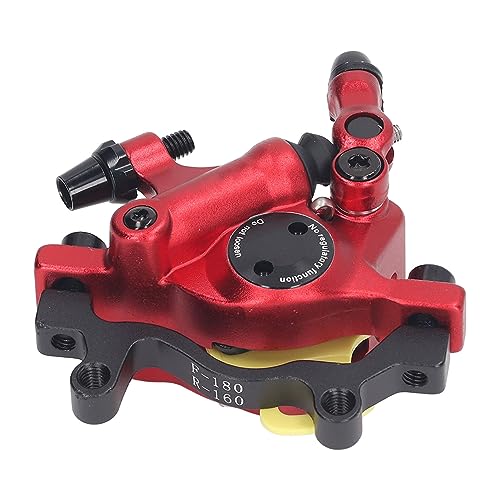 Haofy Scooter Mechanical Disc Brake, Electric Scooter Oil Brake Standard Size Fine Workmanship for M365 Pro Pro2 1S Lite (Red)