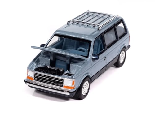 Modelo a escala 1:64 Voyager Van 1987 con interior azul miniatura 1