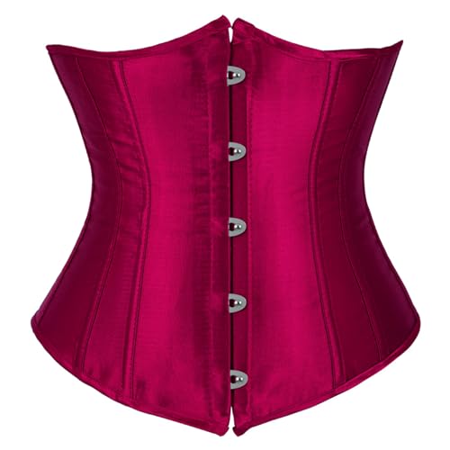 Zhitunemi Underbust Corset Tops for Women: Adult Halloween Costumes Woman 2025 Cosplay Historical Reenactments Themed Parties Medium Wine Red