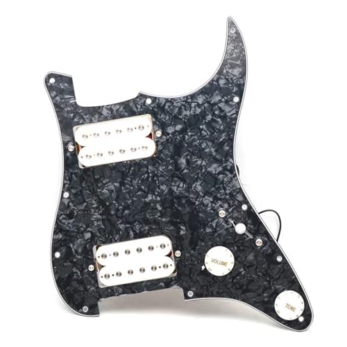 Kit micro pickguard HH guitare électrique Bk Wh complet