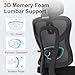 Logicfox Ergonomic Mesh Office Chair, High Back Desk Chair with Adjustable Headrest, 3D Armrests, Adaptive Thoracic Support & 3D Lumbar Support, Home Swivel Computer Chair with Tilt Function