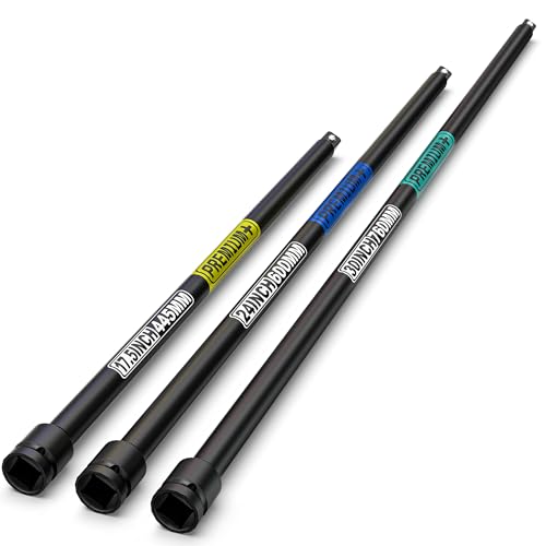 Image of 3PCS 1 /2 inch Extension Bar Set, 17.5'' 24'' 30 inch Drive Impact Extension Bar, CR-V Steel, Narrow and Deep Areas in Automobile Maintenance, Mechanical Assembly or Industrial Operations