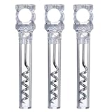 sourcing map 3Stk 4.2 Reise Korkenzieher Taschen Korkenzieher Tragbarer Weinöffner Plastik Mini Wein Korkenöffner für Camping Reisen Klar Weiß