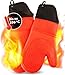 Produktbild AVANA Silikon Ofenhandschuhe Hitzebeständige Anti-Rutsch Kochhandschuh mit weichem Baumwoll-Innenfutter bis zu 350°C Handschuhe für Kochen und Backen - Rot