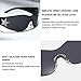 Azoxus Trendy Wrap Around Y2k Sunglasses 2000s Fashion Shield Oversized Rimless Lenses Gradient Brown