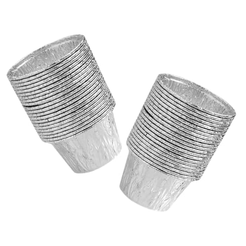 Uonlytech 25 Piezas Molde para Tartaletas de Aluminio de Bandejas de Horno Antiadherentes Resistentes Altas Temperaturas Utensilios de Repostería para Postres Quiches y Cupcakes para Cocina