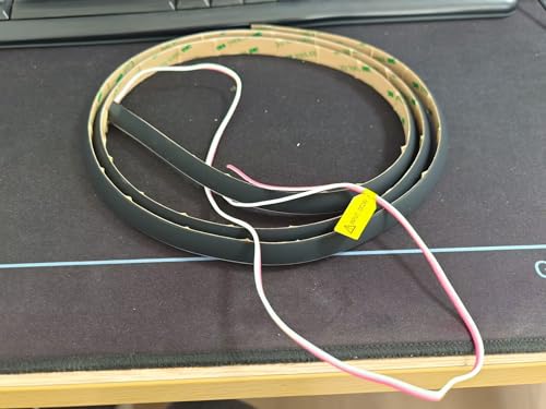 Shine Decor 24V Silicone Neon Black Strip Light, Cool White 60
