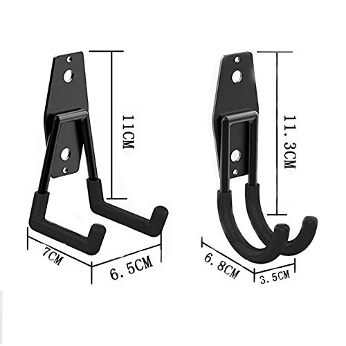 2 Pezzi Gancio a Muro Garage Doppio Gancio Garage