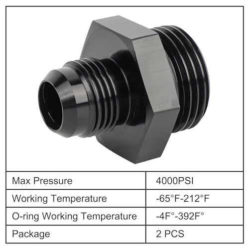 Image of EVIL ENERGY 8AN Flare to AN12 ORB Male O-Ring Fitting Adapter 2PCS