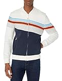 Stehkragen. Sean John Herren Angled Color Blocked Track Jacket Jacke zum Aufwärmen, gebrochenes weiß, Small