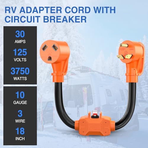 Nilight RV Power Adapter Cord with Circuit Breaker Overload Protector by Nilight - Used condition - Image 7