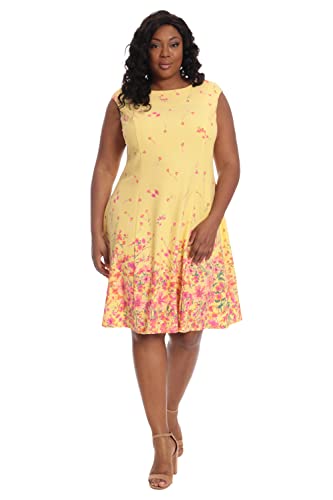 Image of London Times Womens Dresses Cap Sleeve Fit and Flare - Elegant Summer Cocktail Graduation Garden Party Wedding Guest Dress
