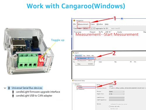 Image of DSD TECH SH-C30G Isolated USB to CAN Adapter Based on Canable 1.0 Pro
