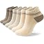 6 Pairs Beige Khaki Brown
