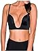 Sexy V Shape Push Up Deep Plunge Convertible V BRA Max Cleavage Booster Shaper (40D, Black)
