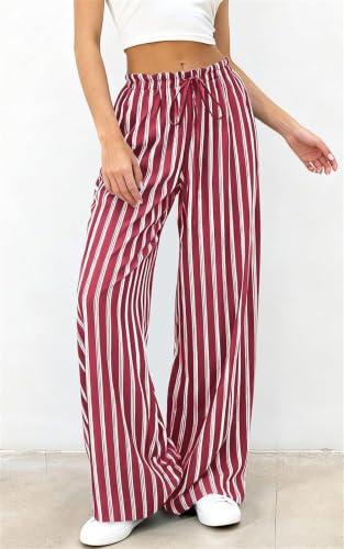 Pantalon palazzo large fluide taille haute pour silhouettes confortables