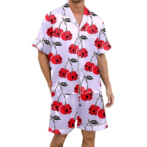Pyjama homme Halloween boutonné en coton pour des nuits automnales douces