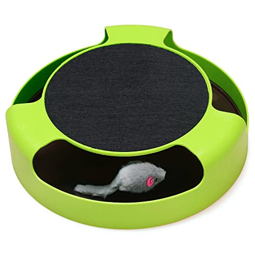 Mouse Chaser Cat Toy, Roller Mouse, Increases Agility, Drives Cat's Hunting Instincts, Indoor Exercise for Old Cats, Non-Slippery & No Batteries Required, 1-Pack