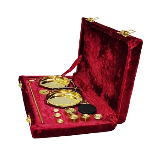 Old Traditional Goldsmith Weight (tarazu) showpiece Brass Weighing Scale Balance Justice Law Scale Decoration Nautical Home Decor Vintage Apothecary Scale Small Brass Weight Scale