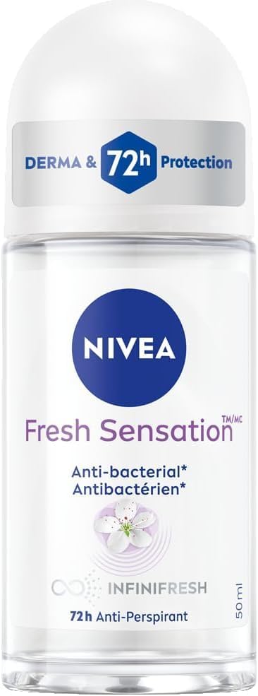 NIVEA Fresh Sensation Roll-On Antiperspirant Deodorant with 72-Hr...