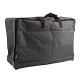 Bolsa de almacenamiento de tela Oxford de gran capacidad con material impermeable, diseñada para almacenamiento de ropa, edredones, toallas y ropa de cama en entornos domésticos (gris oscuro, L)