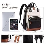 LOVEVOOK Laptop Backpack Women 15,6 inch, Waterproof Rucksack Bag with USB Port & Anti-theft Zipper, Large Womens Laptop Bags Back Pack for Work College Teacher Uni School Travel, Black - Image 4