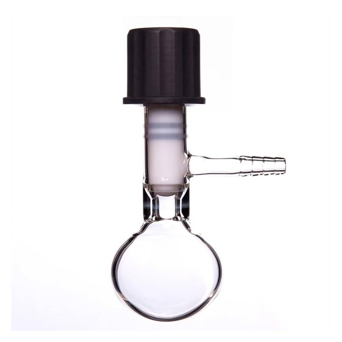 Attrezzature e forniture di laboratorio Valvola for alto vuoto a parete spessa sferica in vetro borosilicato F49 PTFE