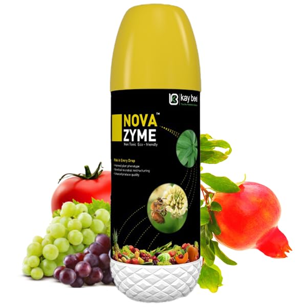 Kay Bee NOVA Zyme | Seaweed Extract Liquid Concentrate | Plant Growth Regulator for Gardens and Agriculture | Helps to Boost Flowering and Fruiting | Helps to Improve Tillering - 500 Ml