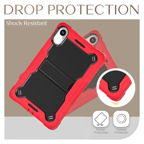 Image of ProElite Cover for Xiaomi Redmi Pad 2 11 inch Case, Rugged Shockproof Heavy Duty Back Case Cover for Xiaomi Redmi Pad 2 11 inch, Red