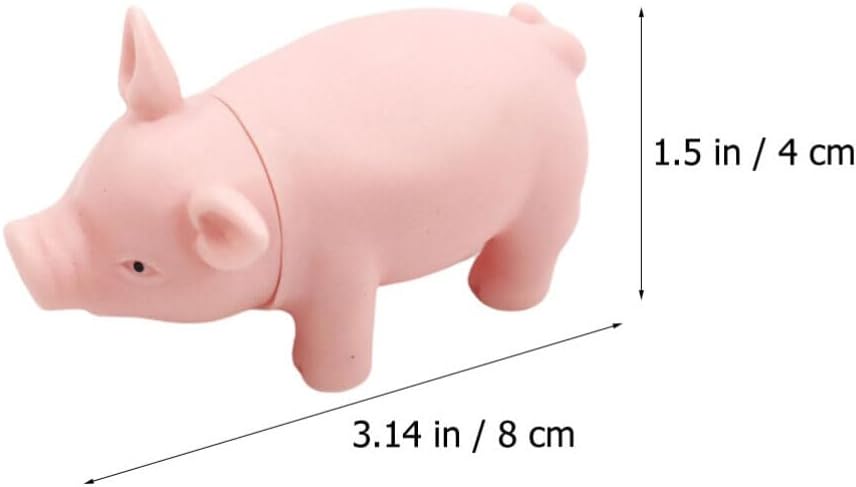 Mikikit Interactive Dog Chew Toys 3-Pack Squeaky Pig Sound Toys for Puppy Teething and Stress Relief Durable Pet Playthings
