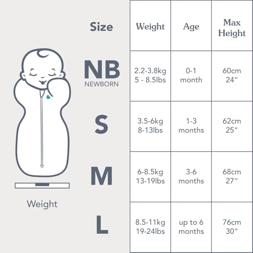 Image of Love To Dream Swaddle UP, Baby Sleep Sack, Twin Zipper For Easy Diaper Changes, Arms UP Position, Hip-Healthy, Lightweight & Breathable, Moderates Temperatures 24-27C, Small 1-3 Months, Golden