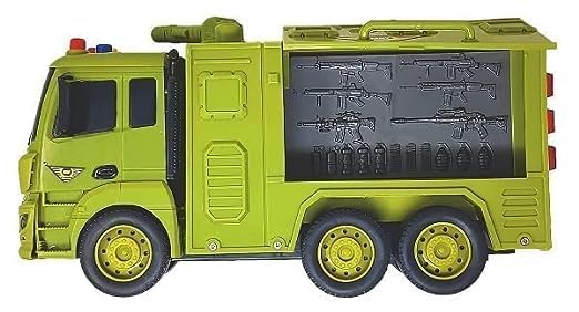 Rescue Squad Guns and Bombs Pull Back Vehicles Friction Powered Engineering Construction Military Trucks Toy for 3+ Years Old Kids Boys Girls (Multicolor)
