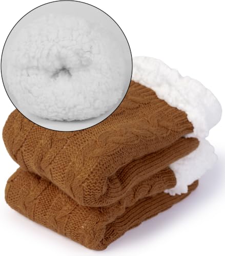 Image of BenSorts Women Winter Thick Slipper Socks with Grippers Warm Fuzzy Socks