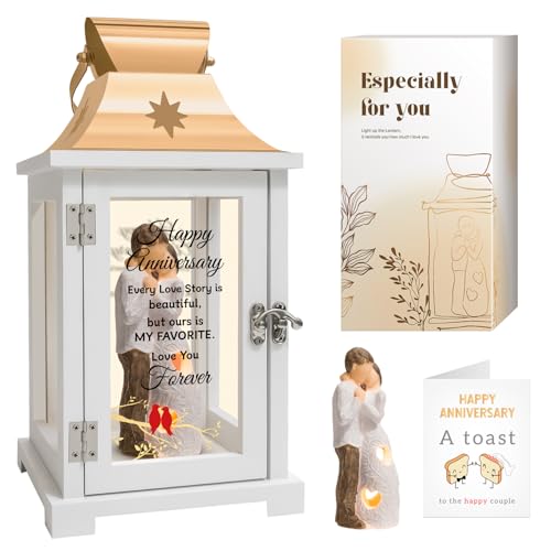 Wedding Anniversary Lantern Gift for Couple Wife Women Her Husband, Best Anniversary Wedding Gift for Couple Wife Parents 1st, 5th, 25th, 50th