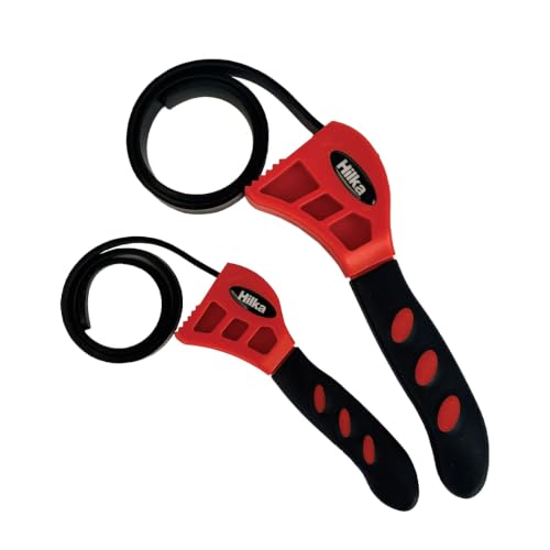 Hilka 12630002 2 PCE Strap Wrench Set Red & Black