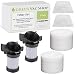 GreenVacShop 2-Pack Shark ION Flex DuoClean X30 X40 F60 F80 IF200 IF201 IF202 IF205 IF251 IF252 IF281 IF282 IF285 UF280 IC205 IR70 IR100 IR101 Replacement Filter Set 2Foam 2Felt 2Hepa XPREMF100 XPSTMF