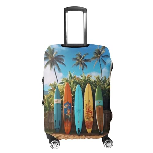 Carry on Luggage Cover Surf's Up Surfboard Suitcase Covers for Luggages Tsa Approved Travel Luggage Sleeve Protector Elastic Suitcase Protector Anti-Scratch Washable Fits 19-30 Inch Case -S4