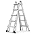 Aluminum Multi-Position Ladder with Wheels, 22 FT Multi Position Ladder with Non-Slip Mat, 300 lbs Safe Load Extendable Ladder for Home Indoor Outdoor Work (22 FT)