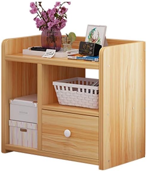 Telephone Table Bedside Table Wood Locker Modern Living Room Bedroom Bedside Table Kitchen Bathroom Shelf (Wood-Based Panel) Bedroom Storage Bedside Cabinet (Color : 1) (Brass)