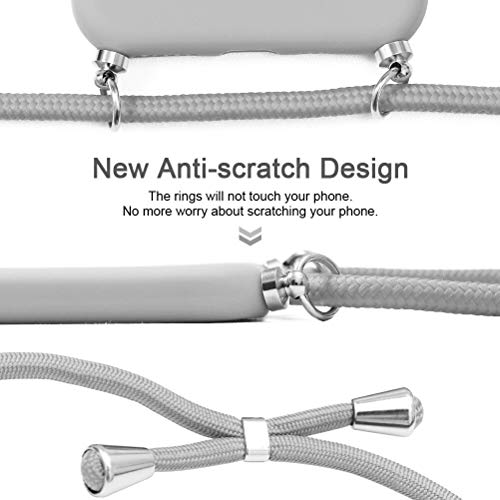 KAPUCTW Capa compatível com Apple iPhone 11 com alça transversal, capa de cordão de TPU macio com co