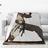 ttyuac Karate Fleecedecke für Herren, ultraweicher Plüsch-Überwurf in mehreren Größen für Sofa, Bett, Reisen und Outdoor, warm, bequem, für alle Jahreszeiten