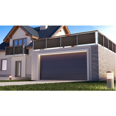 OOGarden - Brise Vue en résine tressée Marron H. 1,5 x 3m