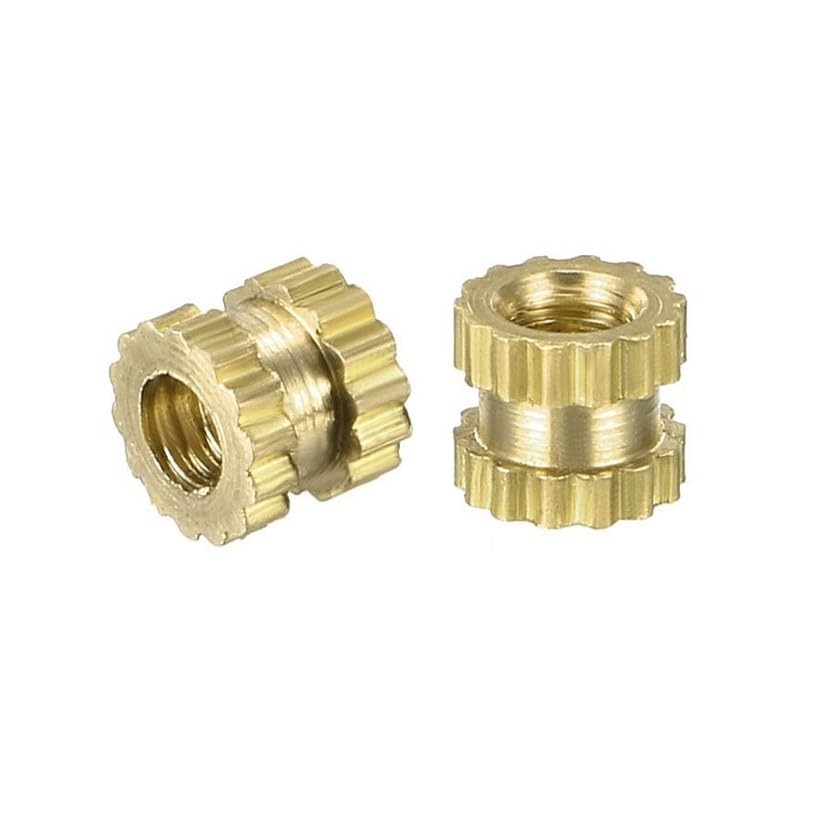 SHOKITECH Brass Inserts M2 x 4mm - Precision Threaded Fasteners(Pack of 25)