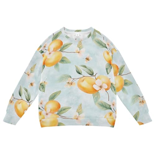 JUNZAN Cute Apricot Fruit Silver Little Girls Sweatshirt Hoodie Fleece Kids Hoodies Boys Camping 4T